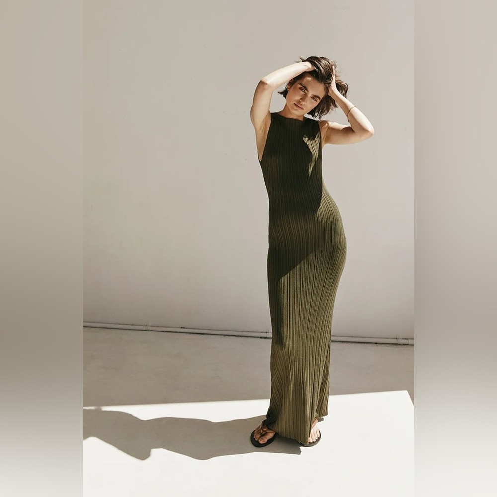 Dissh Sienna dress in olive green, size small